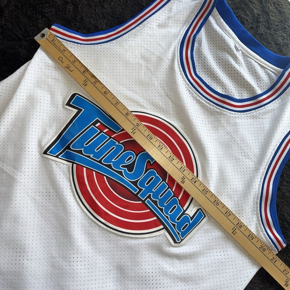 Looney Tunes White Tune Squad Bugs Bunny #1 Basketball Jersey Small Space Jam - Picture 5 of 7